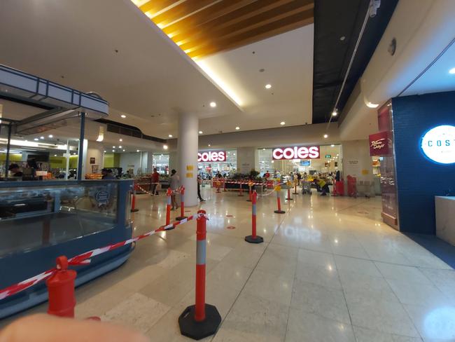 Controlling access to Coles Supermarket at Chatswood Chase. Photo: Willoughby Council