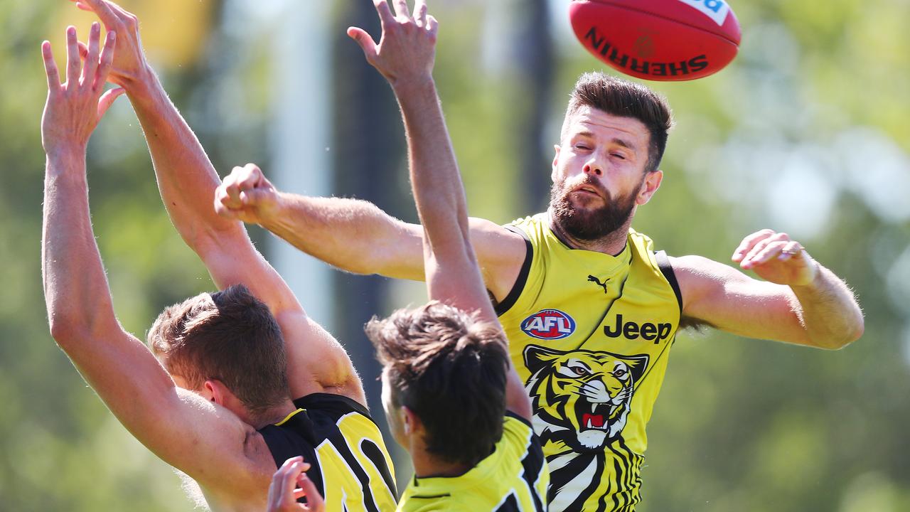 Skipper Trent Cotchin spoils. Pic: Getty Images