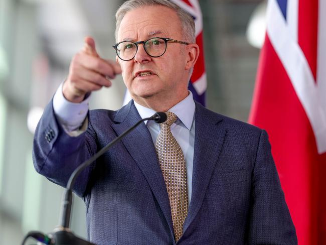 Prime Minister Anthony Albanese has met with a group of Australians who will be attending the Coronation. Picture: Andrew Parsons