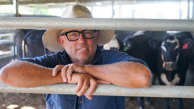 Beef producer Andy Watson, from Howlong, manages both Angus and Black Baldy cattle. Picture: Rachel Simmonds