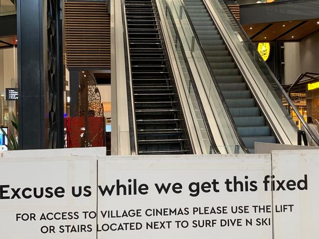 Broken escalators at Fountain Gate shopping centre has angered customers. 