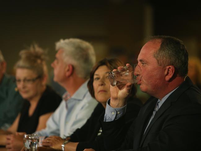 Barnaby Joyce on the set of Paul Murray Live Meet The New England Candidates at Tamworth Leagues Club. Picture: Peter Lorimer