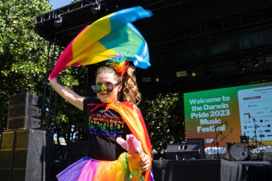 Top End Pride March draws in hundreds in solidarity with LQBTQI+ community