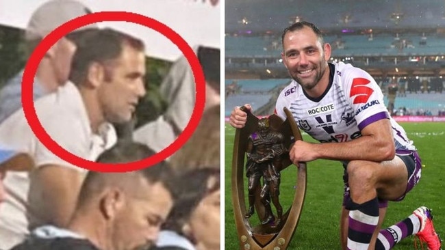 Cameron Smith has the NRL on the hook. Photo: Twitter, @mickd_83, Getty