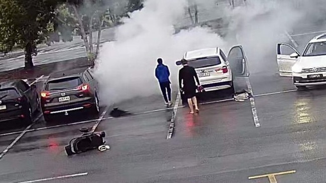 Arrests come amid a spate of crime including an alleged juvenile stolen car meet up caught on CCTV at Helensvale. Picture: Supplied