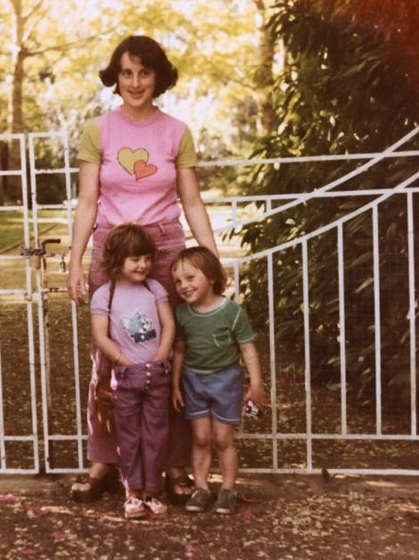 Marion Barter and her two children Sally and Owen. Picture: Supplied by the family