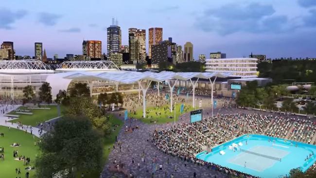 The last stage of the Melbourne Park upgrade will be completed with money put aside in the budget.