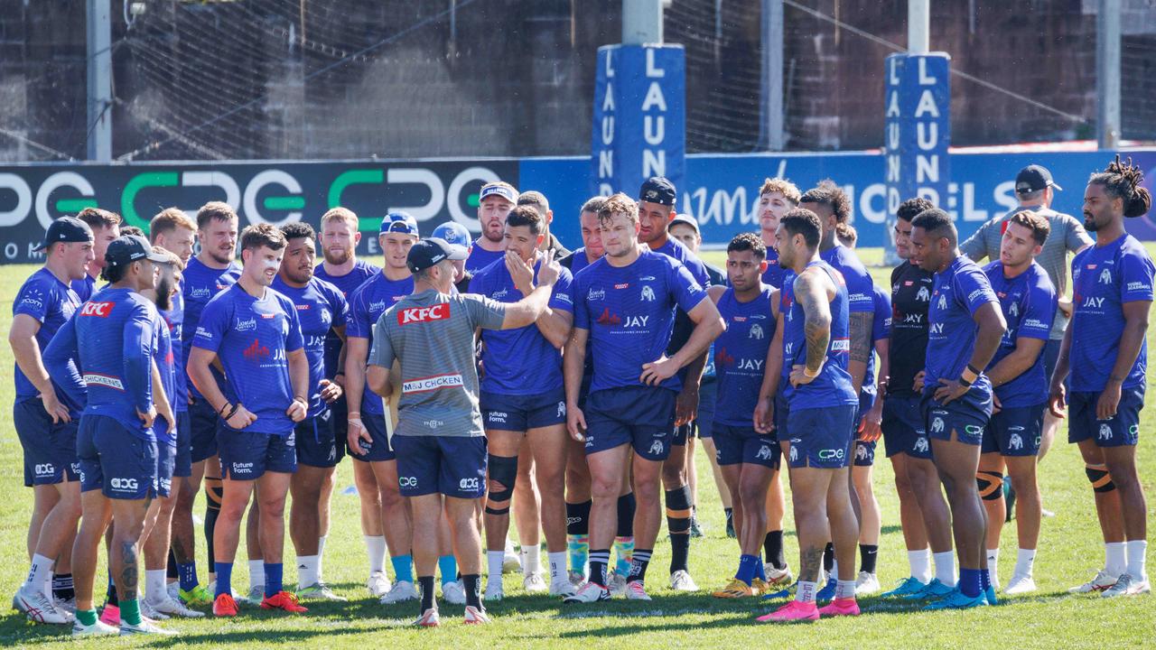 Canterbury-Bankstown Bulldogs training after news that a player had walked out on the club over a punishment during training in August 2023.