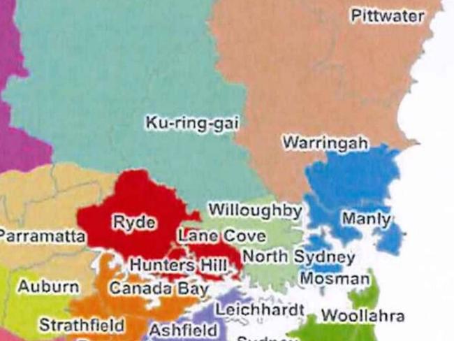 How the northern Sydney council boundaries will look from May 2016.