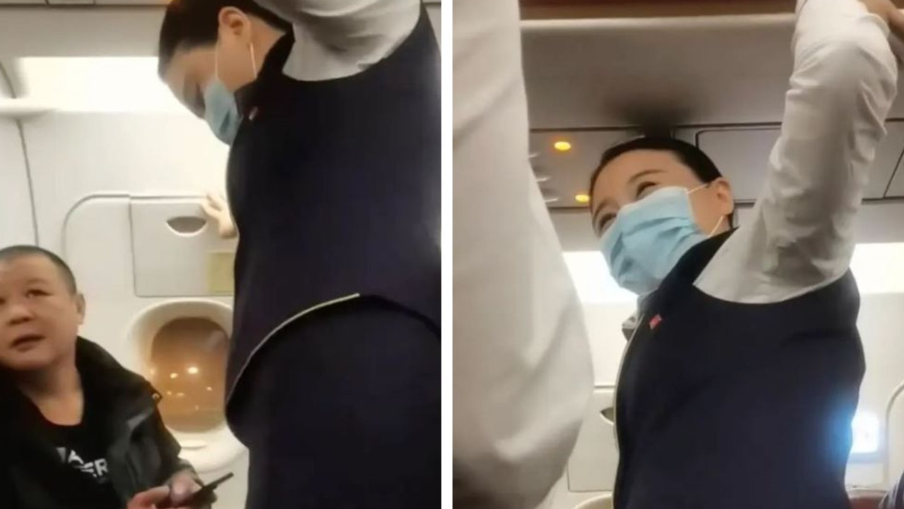 Terrifying moment man opens plane exit