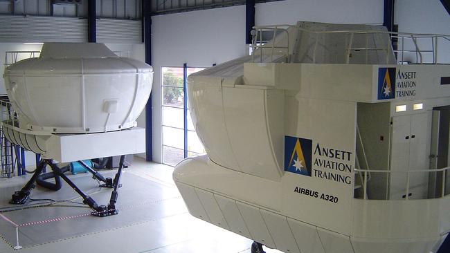 Flight simulators at Ansett Aviation Training in Melbourne.