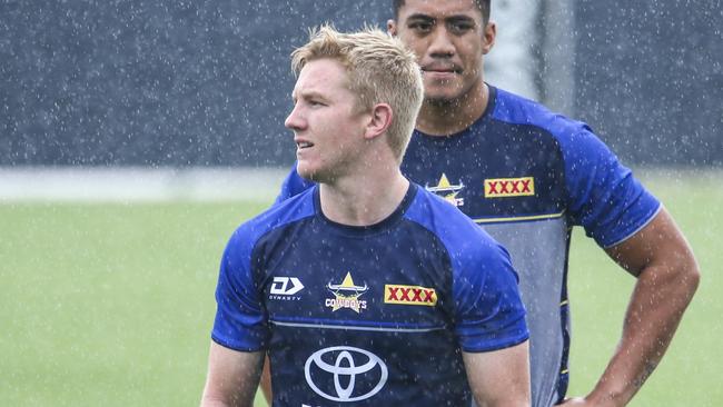 Tom Dearden during a Cowboys training session at the club's high performance facility at the Hutchison Builders Centre. Picture: Cowboys Media