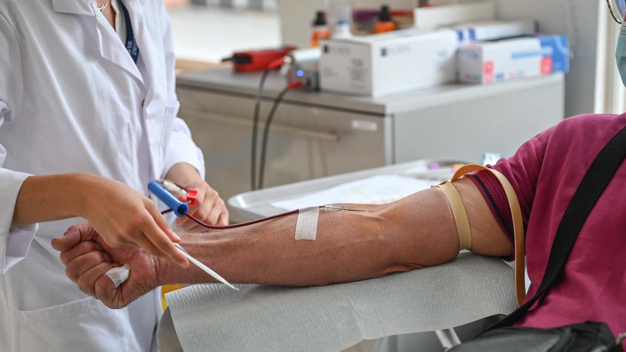 Blood donations are at their lowest levels in 10 years. Picture: Denis Charlet / AFP