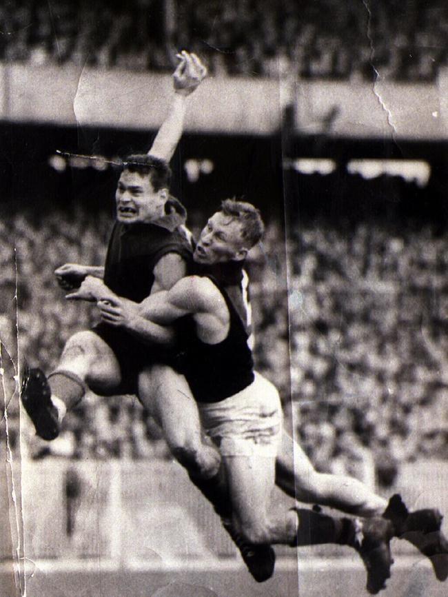 Ron Barassi in his VFL playing days.