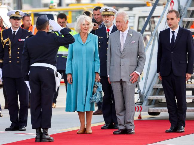 Charles and Camilla during their state visit to France this week. Picture: Chris Jackson/Pool/AFP