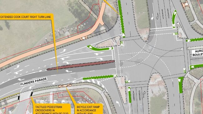 Concept design for Cook Court intersection fix in North Lakes.