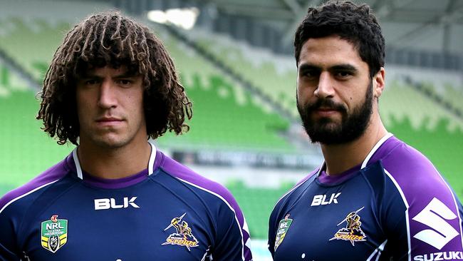 Kevin Proctor and Jesse Bromwich being banned from the world cup is believed to have sparked Taumalolo’s defection to Tonga. Picture: Wayne Ludbey