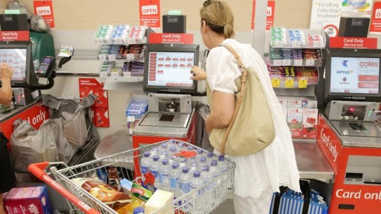 Security cameras will keep an eye on the check-outs at Coles.