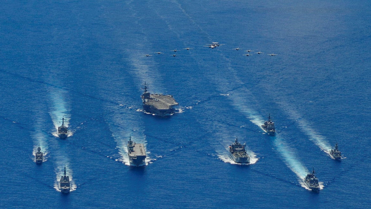 Aussie ships on a recent expedition with Japanese and US forces.