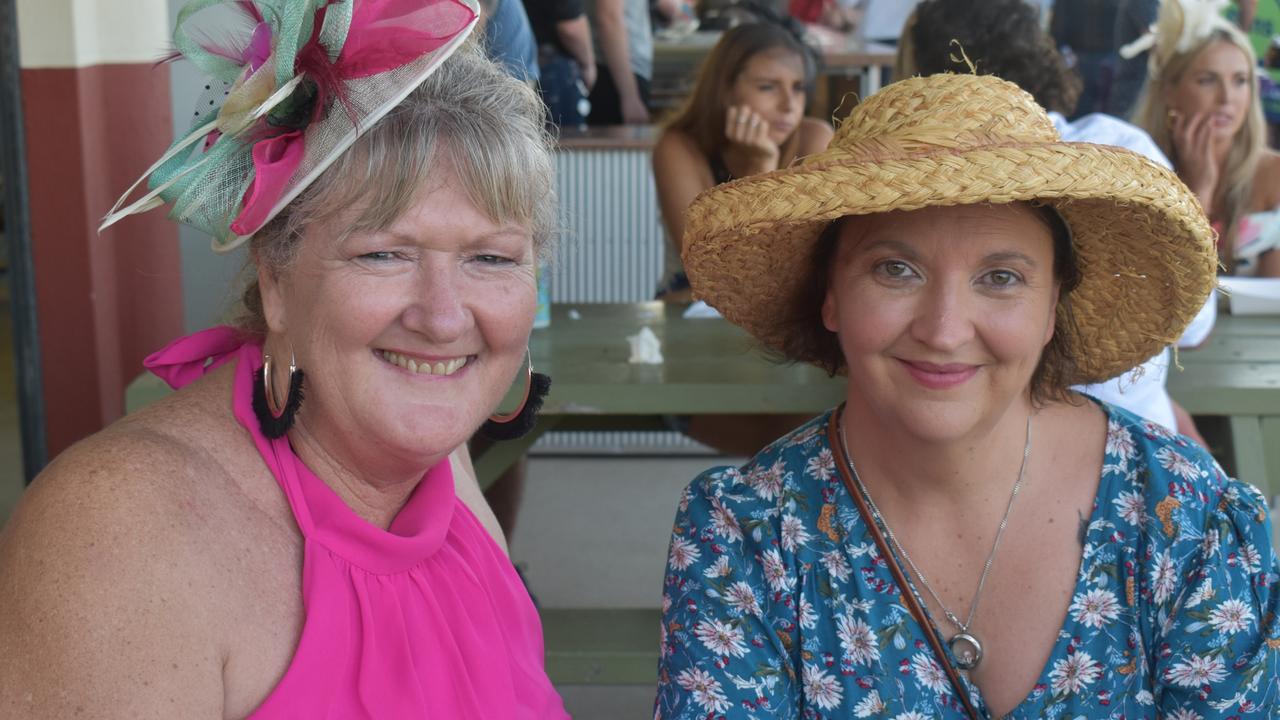 (Left to right) Tracie Farrugia and Susanne Bailey at the Brown Macaulay &amp; Warren Gympie Cup Day, 2021.