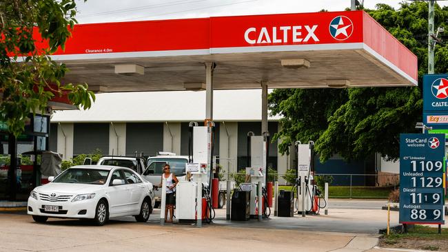 A Caltex servo in Queensland. Picture: Michael Chambers.