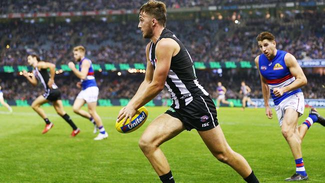 Tom Phillips is part of Collingwood’s deep midfield. Picture: Getty Images