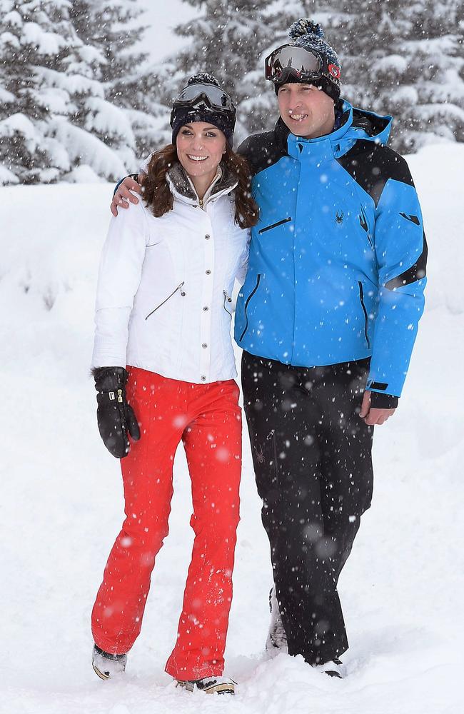 Catherine, Duchess of Cambridge and Prince William, Duke of Cambridge walk together during a private break skiing at an undisclosed location in the French Alps on March 3, 2016. Picture: WPA Pool/Getty