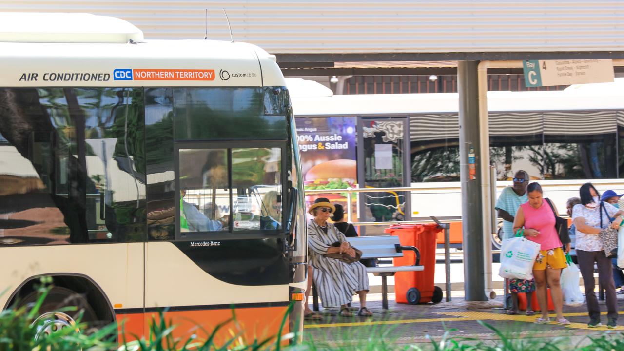 Bus security guards arrest alleged rock-throwing woman