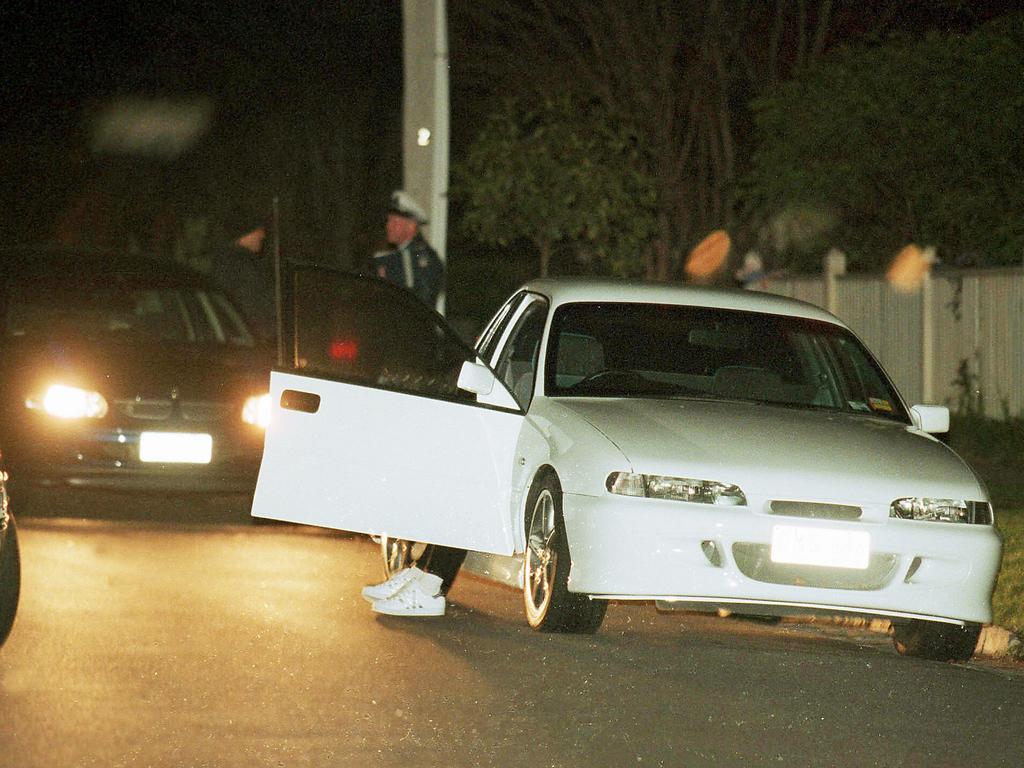 Mark Moran lies dead in his care outsdie his Aberfeldie home.