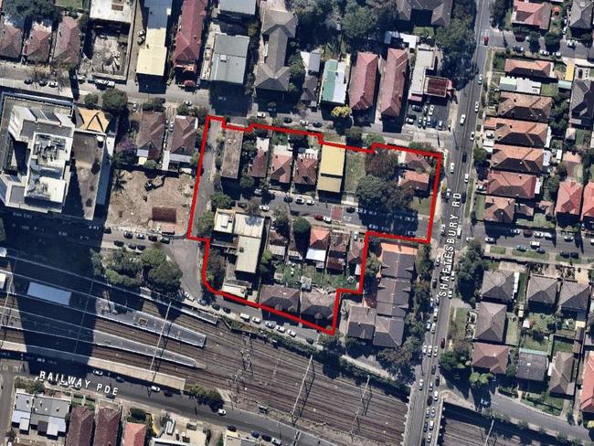 The site (in red) of the club’s new home