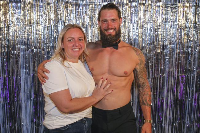 <p>Janelle Mitchell and The Gentleman at Gold Coast Wonder Women group screening of Magic Mike: Last Dance at Event Cinemas Gold Class Pacific Fair, Broadbeach February 8th, 2023. Picture: Marcelo Lang</p>