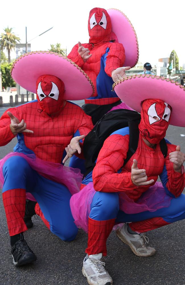 Even superheroes wear pink. Picture: Tim Hunter