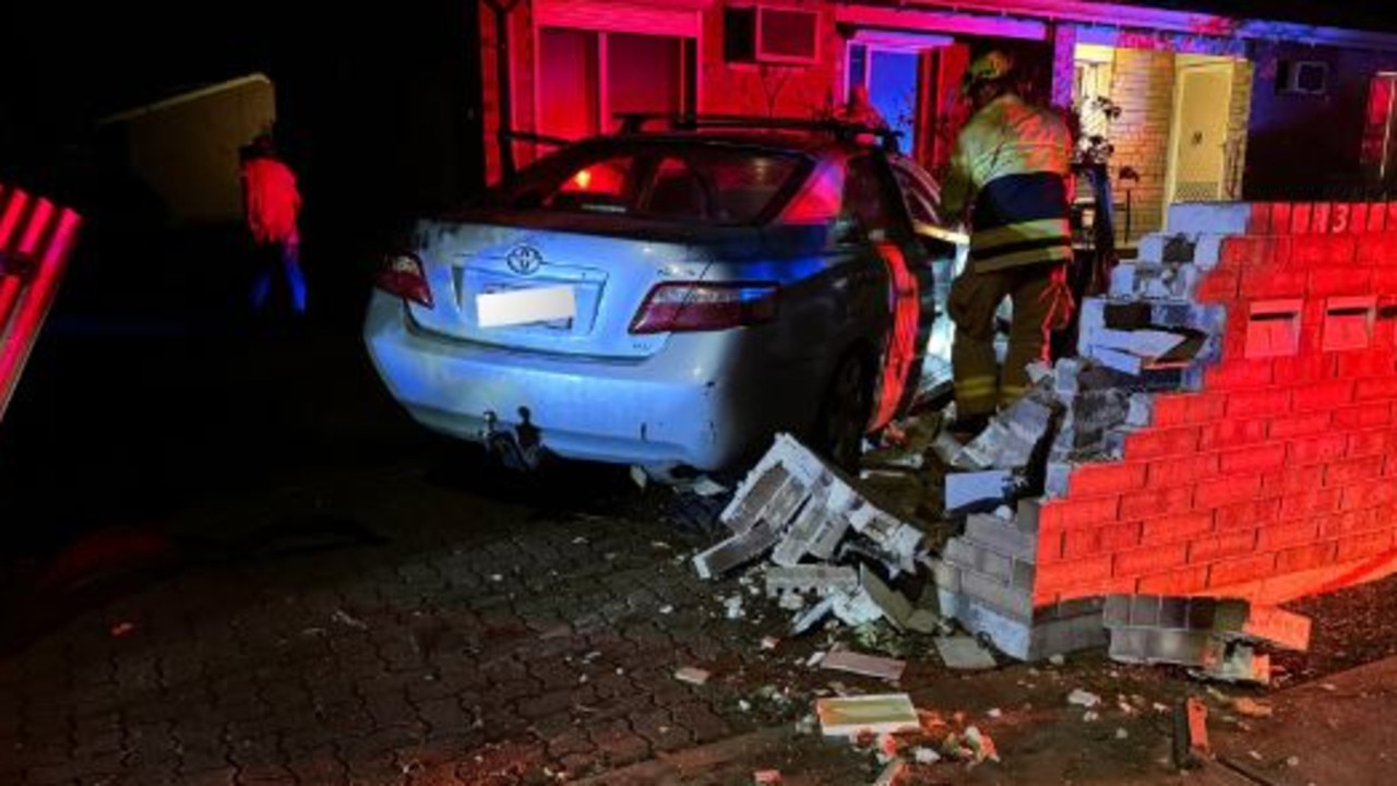 You can’t park there! Wayward car demolishes house fence