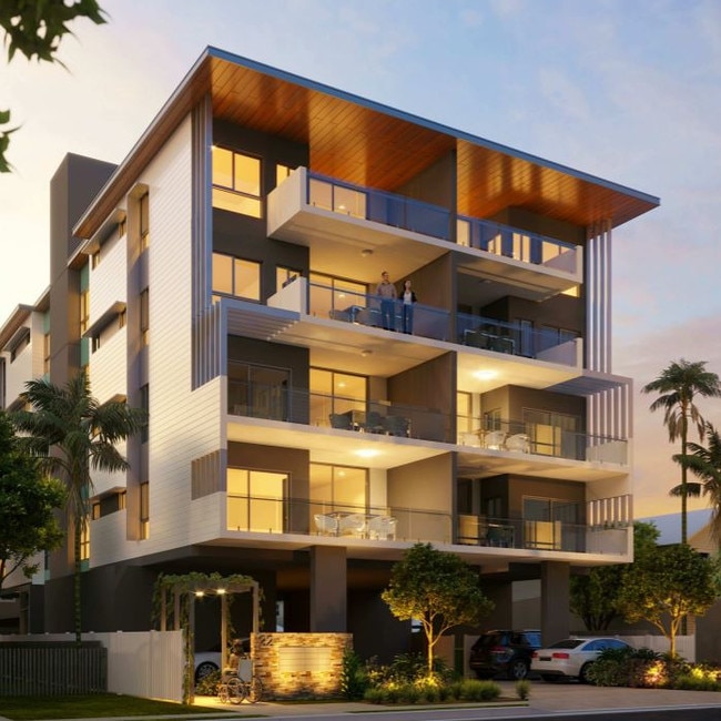 Artist impression for unit complex development application at 22 Ronald St, Wynnum.