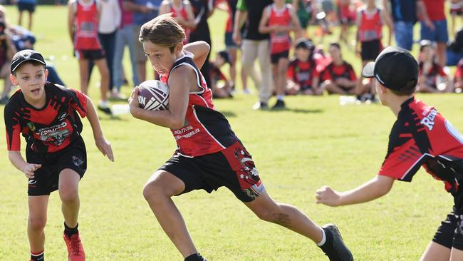 Qld Touch Junior State Cup - U/10 Boys Hervey Bay v Rockhampton White. Albert Page (Hervey Bay).