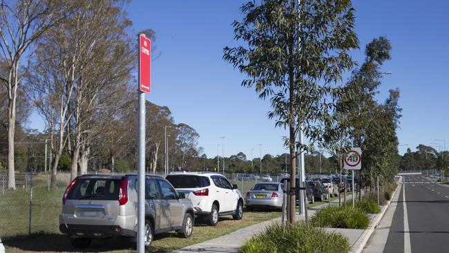 Commuters struggle to find carparking at Edmondson Park train station.