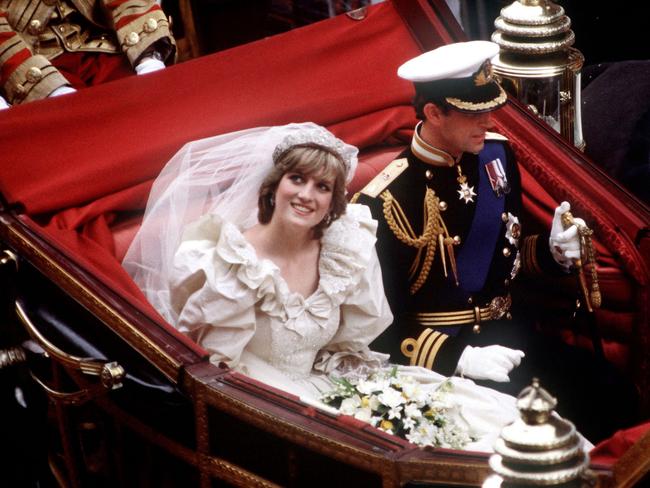 Prince Harry and Prince William have allowed Princess Diana’s wedding dress to go on display at Kensington Palace ahead of what would have been her 60th birthday. Picture: Getty Images