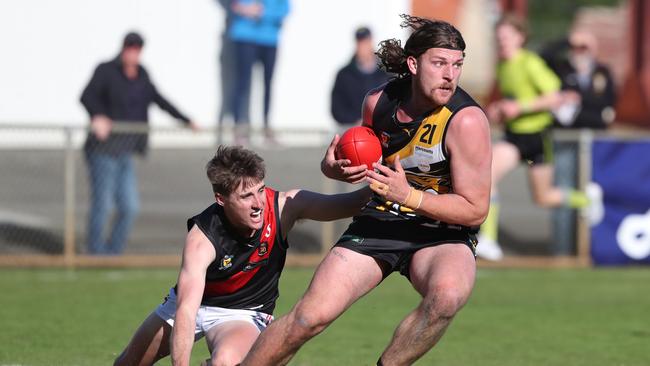 2023 Tasmanian State League premiership player Jack Tomkinson won’t return to Kingborough’s line-up next season after signing with Central Districts. Picture: Nikki Davis-Jones