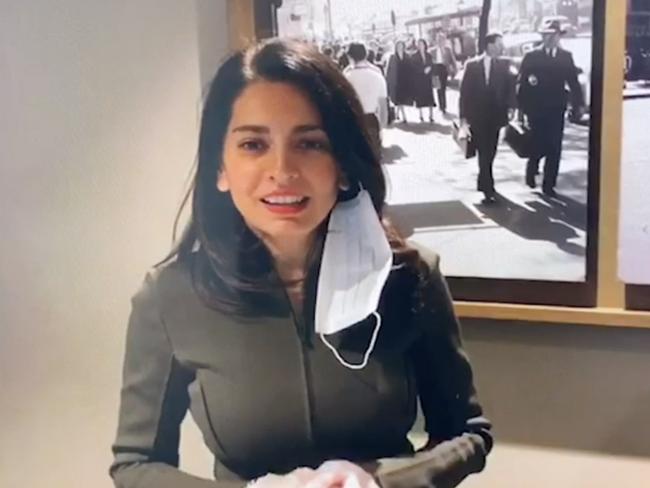 Global Victoria CEO Gonul Serbest in a screengrab from a video celebrating the success of the now botched hotel quarantine.