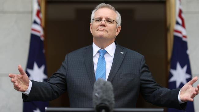 Prime Minister Scott Morrison says a million extra Moderna doses will arrive in Australia soon. Picture: NCA NewsWire/Gary Ramage