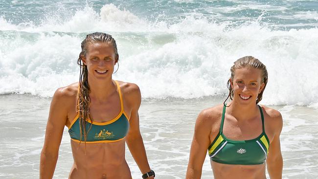 Surf lifesaving pair Harriet Brown and Georgia Millers. Picture: SURF LIFESAVING AUSTRALIA