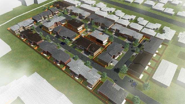 Artist's impression of a proposed housing development at Charmhaven.