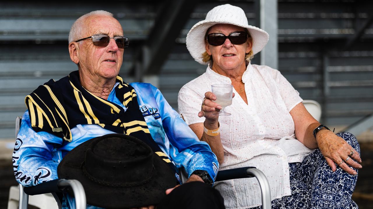 John and Margaret Lucy from Bundaberg enjoying the atmosphere of day one of savannah in the Round. Picture: Emily Barker.