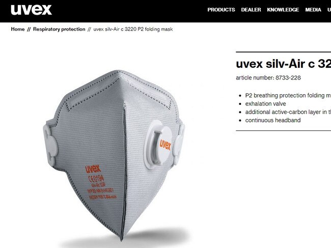 Uvex P2 folding Mask.