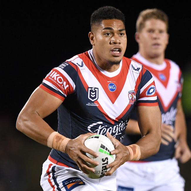 Towering Roosters prop Tuku Hau Tapuha. Picture: NRL Imagery