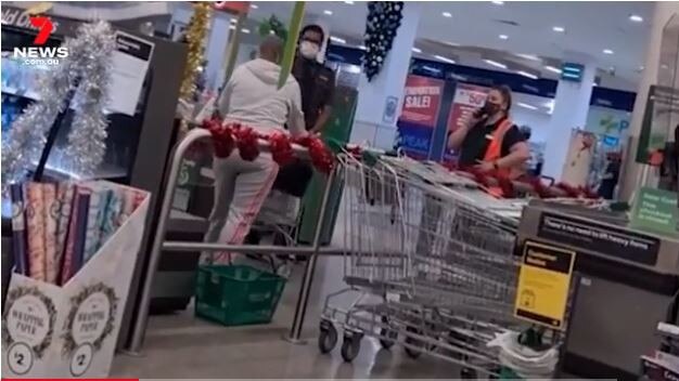 She has been banned from the store. Picture: Tik Tok via 7 News