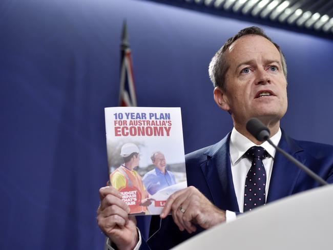 Election 2016 Commonwealth Parliamentary Office, Sydney. The opposition leader Bill shorten with Tony Burke and Chris Bowen making an announcement. Picture: Jason Edwards