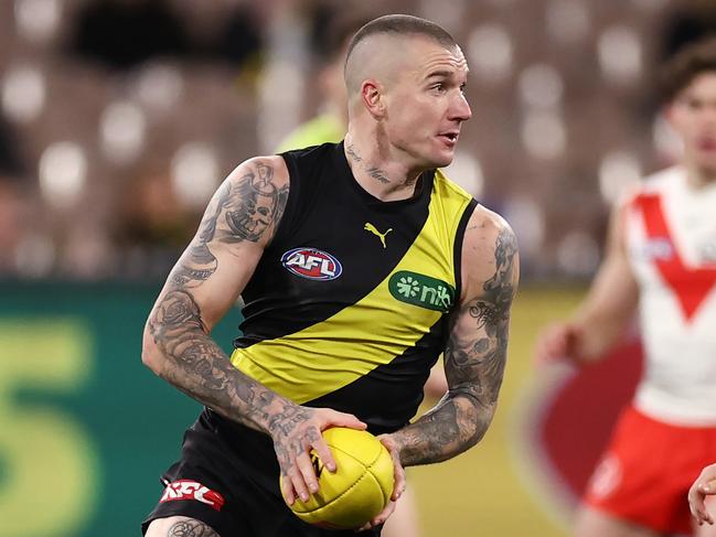 MELBOURNE - July 6 : AFL.   Richmonds Dustin Martin  during the round 17 AFL match between Richmond and Sydney Swans at the MCG on July 6, 2023.  Photo by Michael Klein.