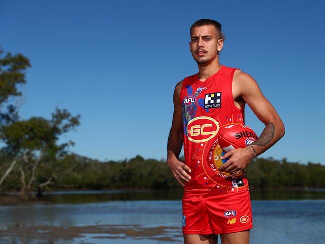 Joel Jeffrey is enjoying life at the Gold Coast Suns and is hoping to soon play his first AFL game. (Photo by Chris Hyde/Getty Images)