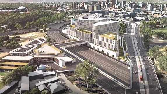 A concept image of the proposed new Women's and Children's Hospital. Picture: Woods Bagot